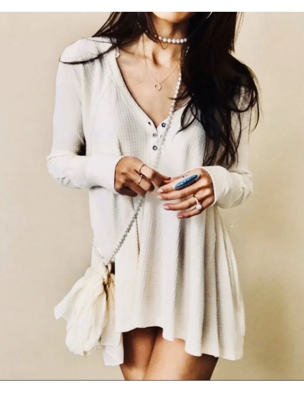 Free People Citrine Textured Cotton Blend Top
